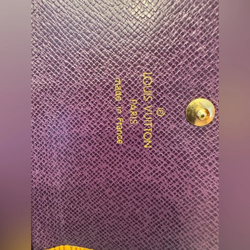 Louis Vuitton Vintage Elise Epi Leather Wallet – Yellow / Purple – 1995